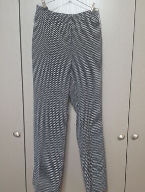 Charter Club Black & White Polka Dot Straight-Leg Pants Size 14P